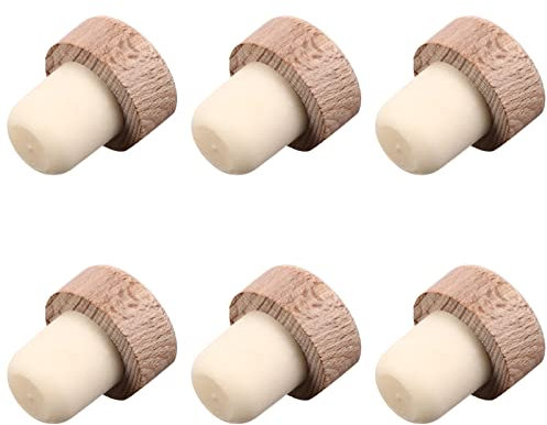 Tofficu 6stücke Holz-weinflaschenstopfen Wiederverwendbare Dichtungsstopfen Aus Hochwertigem Buchenholz Für Weinflaschen Ölflaschen Und Bierflaschen Einfach Zu Reinigen Und Langlebig