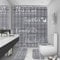 juwute Juego de 4 Cortinas de Ducha Familiares con alfombras Antideslizantes, Cubierta de Tapa de Inodoro y Alfombrilla de baño, Juego de decoración de baño Gris para el hogar, Cortinas de Ducha
