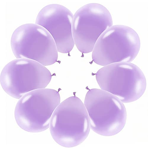 10 Luftballons Hell-Lila Lavendel Metallic Ballons Eco Made in EU Dekoballon Hochzeit Verlobung Babyparty Geburtstag Kinder Erwachsene Luftballons Lila