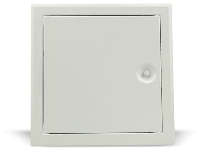 Revisionstür 30 x 30 cm (300 x 300 mm) Stahl weiß Vierkant Wartungsklappe | Sauberer Wartungszugang in Wand und Decke – Vierkant-Schlüssel inklusive