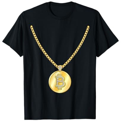 Lustiges Bitcoin Gold Kette Kryptowährung Halskette T-Shirt T-Shirt