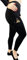 E&S Pets Yoga-Leggings mit hoher Taille für Tierliebhaber, 63,5 cm, leichte, ultraweiche Yogahose für Damen, mit Seitentaschen, Deutscher Schäferhund, One Size-Large Petite