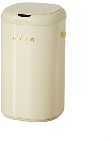 SUNESA Poubelle Cuisine 30L Grande capacité Induction Poubelle Smart Home Salon Cuisine lumière Luxe Poubelle Stockage boîte avec Couvercle Poubelle/Poubelle Bin (Color : Beige)