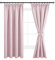 DWCN Blickdichte Vorhänge mit Kräuselband, Verdunkelungsvorhänge mit Vorhang-Krawatten Vorhänge Küche Gardinen Kurz Kinderzimmer Schlafzimmer Kälteschutz 137x117cm(HöhexBreite), Blush Pink, 2er Set