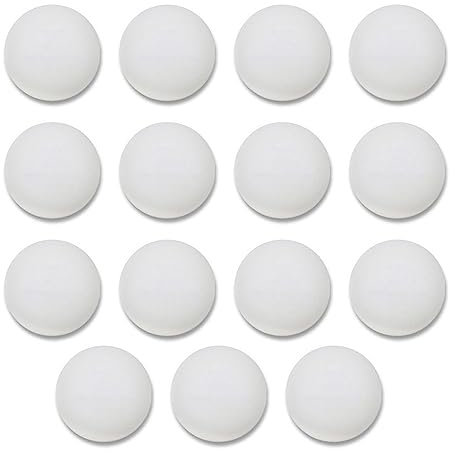 mixed24 15x weiße Tischtennisbälle geeignet für Bierpong 40mm ohne Aufdruck Bierpongbälle