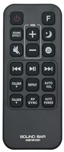 AKB74815321 Remote Replacement for LG Sound Bar SJ5Y SPJ5B-W SJ4Y SPJ4B-W SH5B SH5