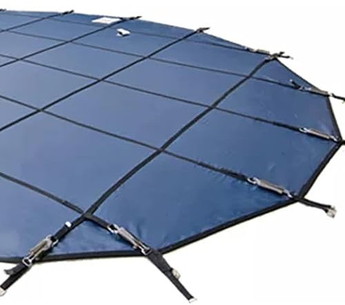 JLXJYS Heavy Duty Winter Pool Safety Cover, 24ft/20ft/15ft/12ft/10ft/8ft, Round In-Ground Swimming Pools Cover, Blue Mesh (Size : 7ft/2.1m)