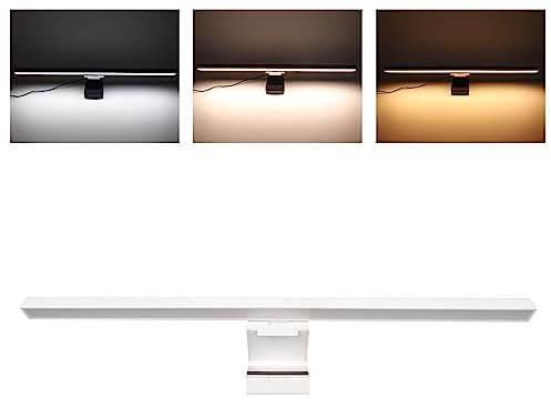 Barra Luminosa per Monitor del Computer, Luci LED per Monitor a 3 Colori (2900/4000/5000K) con Interruttore Tattile Continuo, Tipo C per Gioco e Lavoro (White)