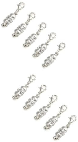 10 Stk magnetverschlüsse für ketten Magnetischer Kettenverschluss Magnetische Lobster-Verschlüsse Karabinerverschlüsse Magnetverschlüsse mit kugelförmig Hummerschere Armband