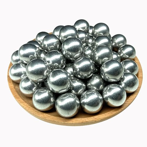 50 x 68 Caliber Self Defense Balls, Hard .68 Cal Aluminum Paintball Balls Fit for Byrna LE and Umarex T4E HDS HDR 68, 7.3 Grams Solid Kinetic Projectile for Home Defense and Target Practice
