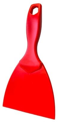 Teigspachtel | starr 10 cm | Teigschneider Teigspatel Küchenspatel Dough Scraper für Pizza, Brot und Teig (Rot)