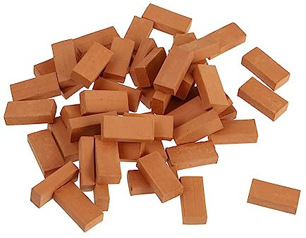 SKISUNO 100stücke Miniatur Ziegel Modell Für Feengarten Dekoration Ziegelsteine DIY Micro Landschaftsbausteine Sandtisch-Modelle