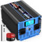 4000W Wechselrichter 12V 230V Reiner Sinus Spannungswandler Inverter mit 2 EU Steckdosen & USB Ausgang &Type-C,Fernbedienung und LCD-Anzeige Spitzenleistung 8000W für LKW Camping Notfall Wohnmobil