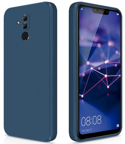 GiiYoon Cover per Huawei Mate 20 Lite Custodia in Silicone, Custodia Antiurto Case Sottile in Silicone TPU con Strato Interno in Fibra e Protezione della Fotocamera, Blu