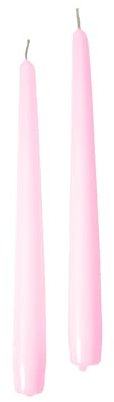 10 Candele coniche Cereria Di Giorgio Ø 2,2 cm h. 25 cm - Candele decorative per la casa – Colore Rosa Polvere – Durata 7 ore – Inodore – Cera vegana naturale – Senza olio di palma – Made in Italy