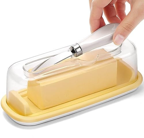 SUVIA Boîte à Beurre avec Couvercle Transparent, Beurrier Incassable pour la Décoration de la Cuisine à Domicile.