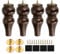 sourcing map 8 Inch Wood Furniture Legs, Set of 4 Sofa Replacement Wooden Furniture Feet Dresser Legs with Mounting Screws, for Cabinets Couch Dresser Chair Desk Ottoman Table, Dark Brown