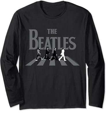 The Beatles - Abbey Road Greyscale Album Cover Long Sleeve T-Shirt