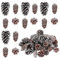 Anstore 42 Tannenzapfen KIeferzapfen in Weiß, Weihnachtsschmuck Kiefernzapfen Tanne Naturzapfen Weihnachtsdeko Adventsdeko Pine Cones, 4 Größen