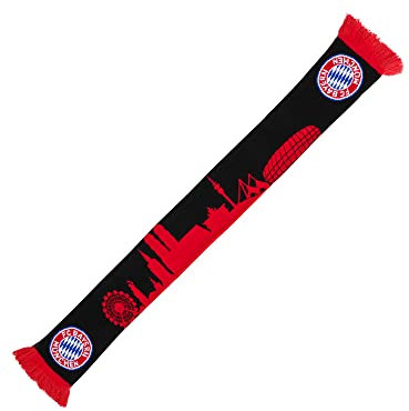 FC Bayern München I Schal I Fanschal I Skyline I Unisex I Rot