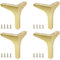 Zythrem Gold Furniture Legs 13cm / 5 Inch Metal Triangle Furniture Legs Sofa Leg Heavy Duty Chair Leg with Screws Modern Style Gold Furniture Feet DIY Replacement for Table Bed Cabinet Ottoman