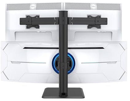 BEWISER Triple Monitor Stand Desk Mount- Vertical Heavy Duty Monitor Riser Fits Two 27 Inch& One 49 Inch Screen with Swivel, Tilt, Height Adjustable,weight capacity up to 33 lbs per Arm