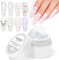 MIZHSE 3D Gel for Nails, Non Stick Hand Aurora White Solid Sculpting Gel 3D Carving Nail Art for DIY Salon at Home Need Lamp Cure 15g