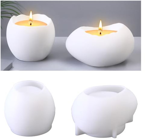 2 Stück Silikonformen Gießformen Ostern - Ostereier Kerzenhalter Silikonform für Ostern Stabkerzen & Teelichter | Silikonform Ostern für DIY Gips Handwerk