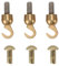 Messing Gewicht Shell Open Hook Set für Großvater oder Großmutteruhren, Uhr Teile, 3 Haken Messing Offenes Design, Sichere Befestigung, Gewindedesign, Wartungsanforderungen für
