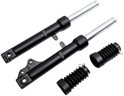 XEBRAD Ensembles d'amortisseurs Avant, for Scooters Chinois GY6 50cc Taotao 50ATM, pièces détachées, système de Frein à Tambour Amélioration de la Suspension des trottinettes éle(Black/Disc)