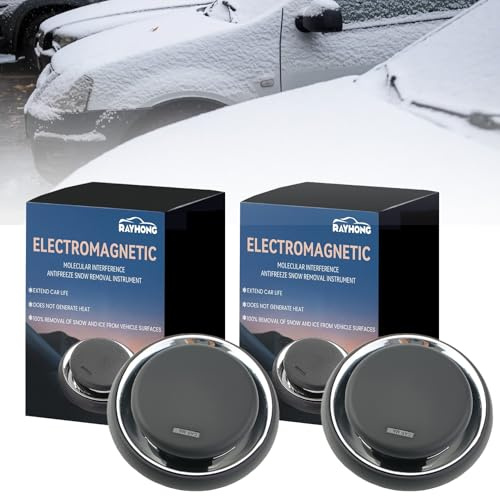 2PC Elektromagnetischer Eisschmelzenteiser,Elektromagnetischer Auto-Schneeentferner,Auto Defroster Elektromagnetisch,Elektromagnetische Schneeräumung Auto Enteiser,Tragbarer Autoentfroster Frostschutz