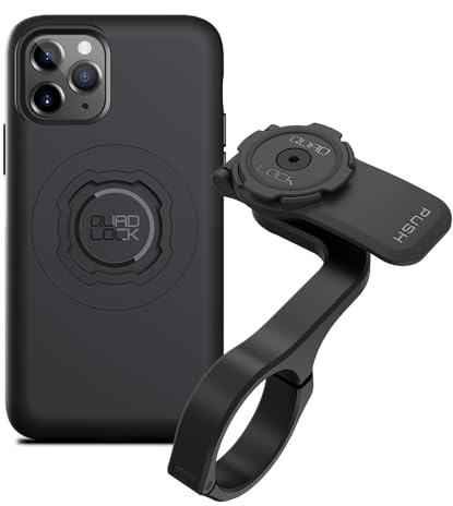 Quad Lock Out Front PRO Handlebar Bike Phone Mount (V2) with MAG Phone Case for iPhone 11 Pro