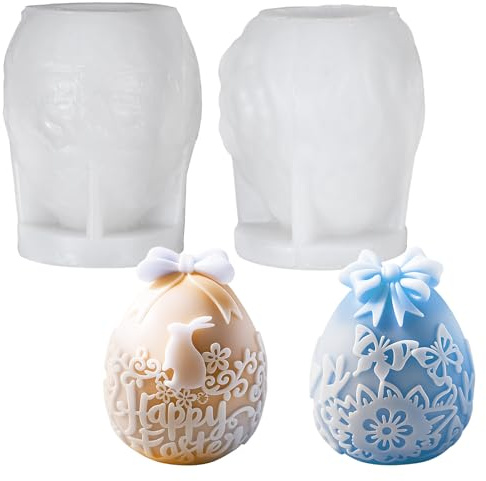 Silikonform Ostern, Osterhase zum Gießen von Gipsfiguren, Hasen für Frühling und Osterdekoration, wiederverwendbare Silikonform für Bastelprojekte mit Gips, Beton oder Harz
