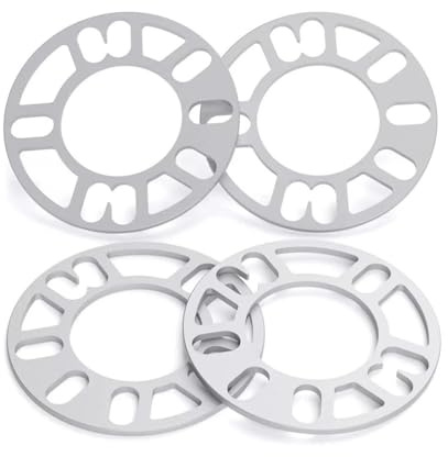 Spurverbreiterung Distanzscheiben Set 4 Stück 3 Mm Auto-Legierungs-Radabstandshalter Adapterplatten Unterlegscheiben Und 5 Bolzen