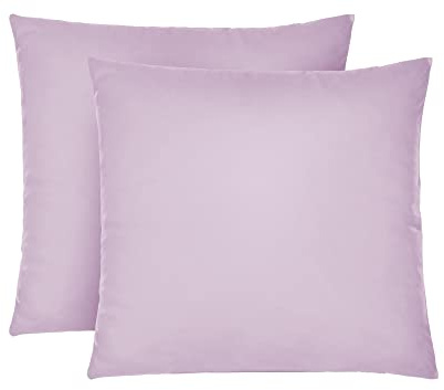 biberna Kissenbezug 80x80 cm, 2er Set lila | Jersey Baumwolle | Reißverschluss | weich & bügelleicht | Oeko-TEX Standard 100 | Doppelpack | Modell 0077144