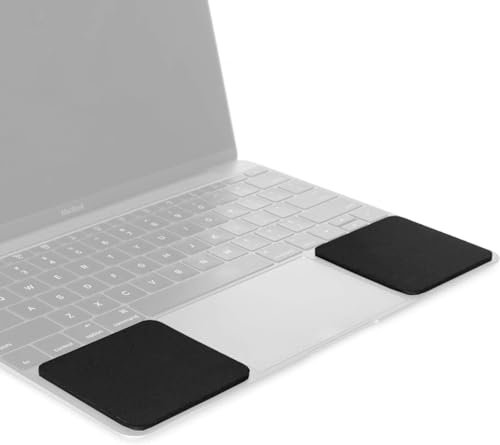 Grifiti Small Slim Palm Pads are Notebook Wrist Rests with Tacky Silicone to Reposition for MacBooks and Laptops with Sharp Edges and Hard Surfaces (2 Small 3 x 2.75 inches Each)