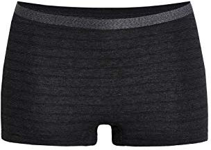 Conta Thermo Panty, bequemer Hipster mit natürlicher Baumwolle, wärmeisolierende Thermounterwäsche, Damenbekleidung, Schwarz Geringelt, Größe: 40/M