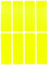 Aufkleber Neon Gelb 76 mm x 25 mm Sticker – 7,5 cm x 2,5 cm viereckige Etiketten 120 Stück von Royal Green