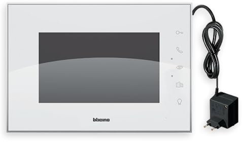Bticino 332354 Videocitofono interno 7, espansione del Kit Videocitofonico 2 Fili 317014, idoneo come monitor aggiuntivo per piano superiore o per bifamiliare, compatibile con bullet camera 391441