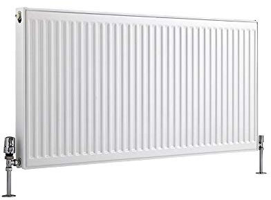 Milano Compact White Type 21 Horizontal Double Panel Plus Convector Radiator - 600mm x 1200mm