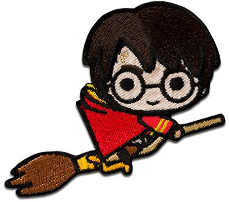 Catch the Patch Harry Potter auf dem Besen - (Größe: 5,2 x 7,6 cm) – Aufbügler & Applikationen in verschiedenen Größen – Ideal für Kleidung, Schulranzen, Jeans & Rucksäcke