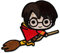 Harry Potter © Sur le Balai - Iron On Patch