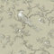 Textiles français Baumwollstoff | Die hoheitsvollen Vögel Stoff - Taupe Beige (Grundfarbe), Dunkles Taupe und Weiß | 100% Baumwolle Stoff extra breit | Stoffbreite: 280 cm (pro Laufmeter)*