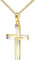 JEVELION Kreuz-Anhänger mit Kette für Damen, Herren und Kinder als KettenAnhänger mit Kette 333 Gold 8 Karat bicolor mit Schmuck-Etui