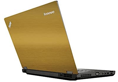 AlphaWraps Skin for Lenovo ThinkPad Yoga S1 Laptop | Brushed Gold | Protective and Durable Vinyl Decal wrap Cover | Made in The UK