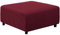 qiden Quadratischer Hockerbezug Stretch-Ottomanenbezug Plüsch, 10% Dicker großer Stretch-Hockerbezug Anti-Rutsch-Fußhocker Schonbezüge mit elastischer Unterseite-Rotwein-M