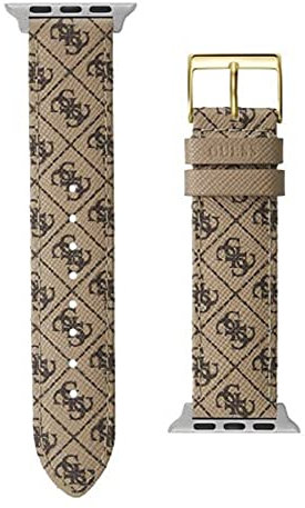 GUESS Bracelet de montre intelligente pour femme compatible avec Apple Watch (38 mm-40 mm), marron chocolat, Moderne