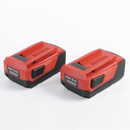HHiMXPO Lot de 2 batteries lithium-ion de rechange 22 V 5 Ah compatibles avec les outils électriques sans fil Hilti B22 21,6 V 22 V