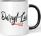 JUNIWORDS Tasse, Daryl-Lai, die Wundervolle, Schwarz (5223649)