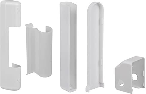 Roto NT - Set completo di 6 tappi di copertura per finestre in PVC e porta in plastica PVC, colore bianco, solo per raccordi NT adatti per nascondere le fasce ad ali e proteggere dallo sporco